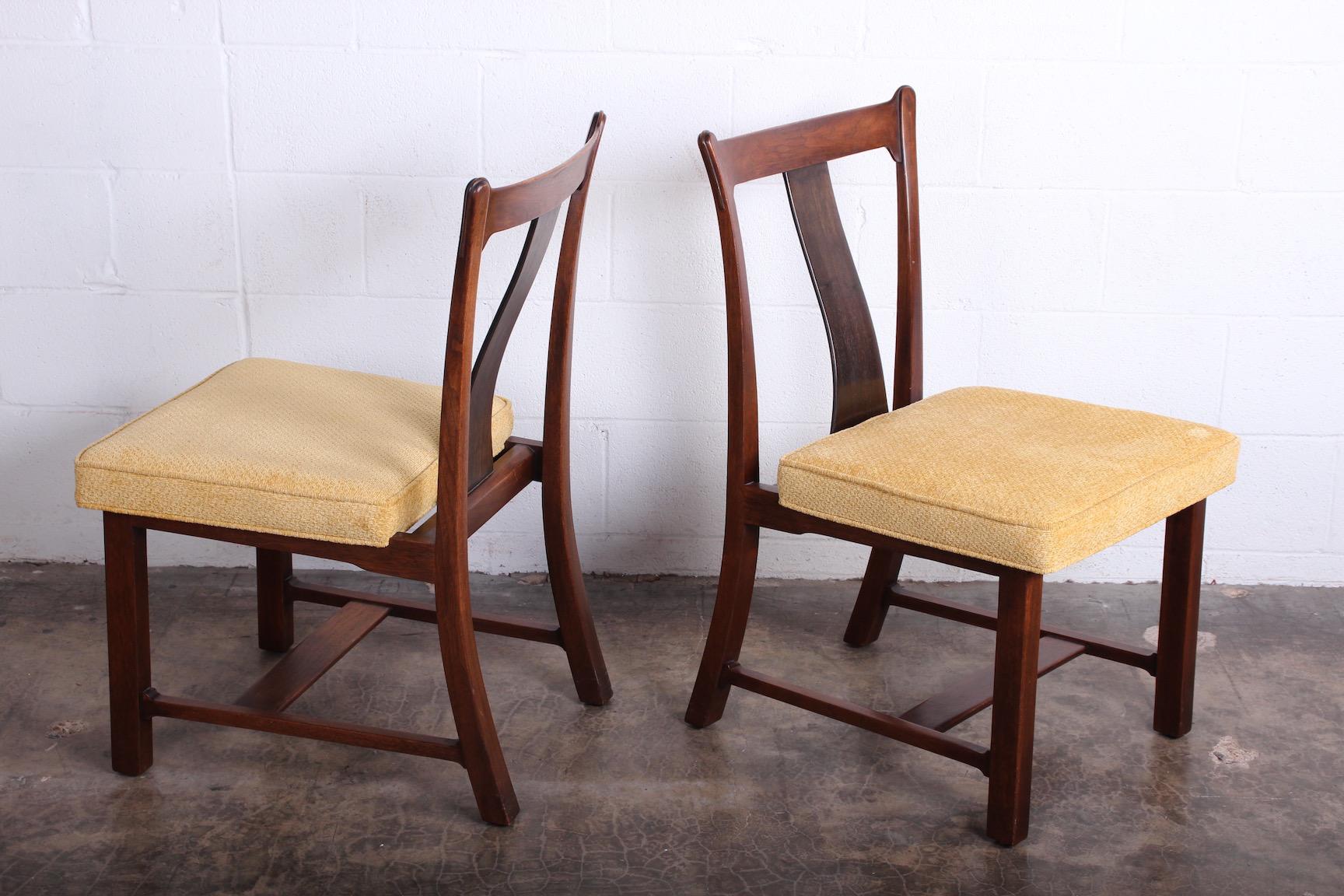 Four Dining Chairs by Edward Wormley for Dunbar In Good Condition In Dallas, TX