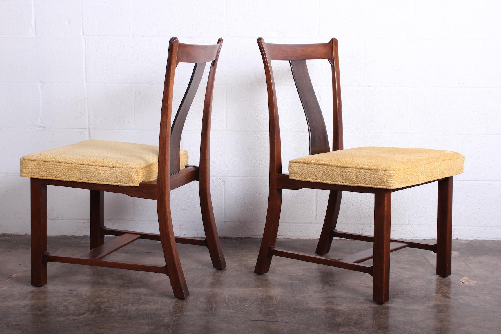 Mid-20th Century Four Dining Chairs by Edward Wormley for Dunbar