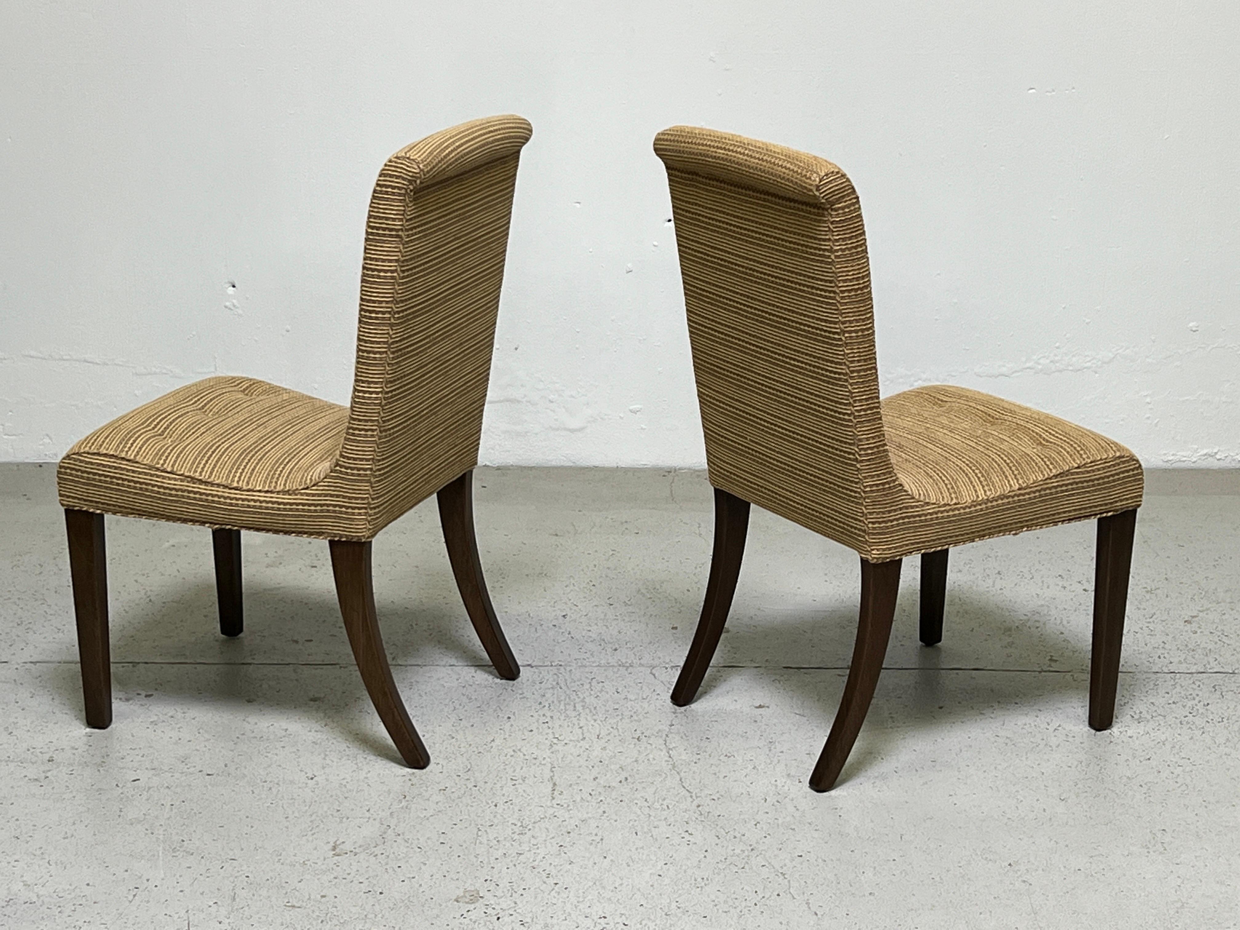 Mahogany Four Dining Chairs by Edward Wormley for Dunbar For Sale