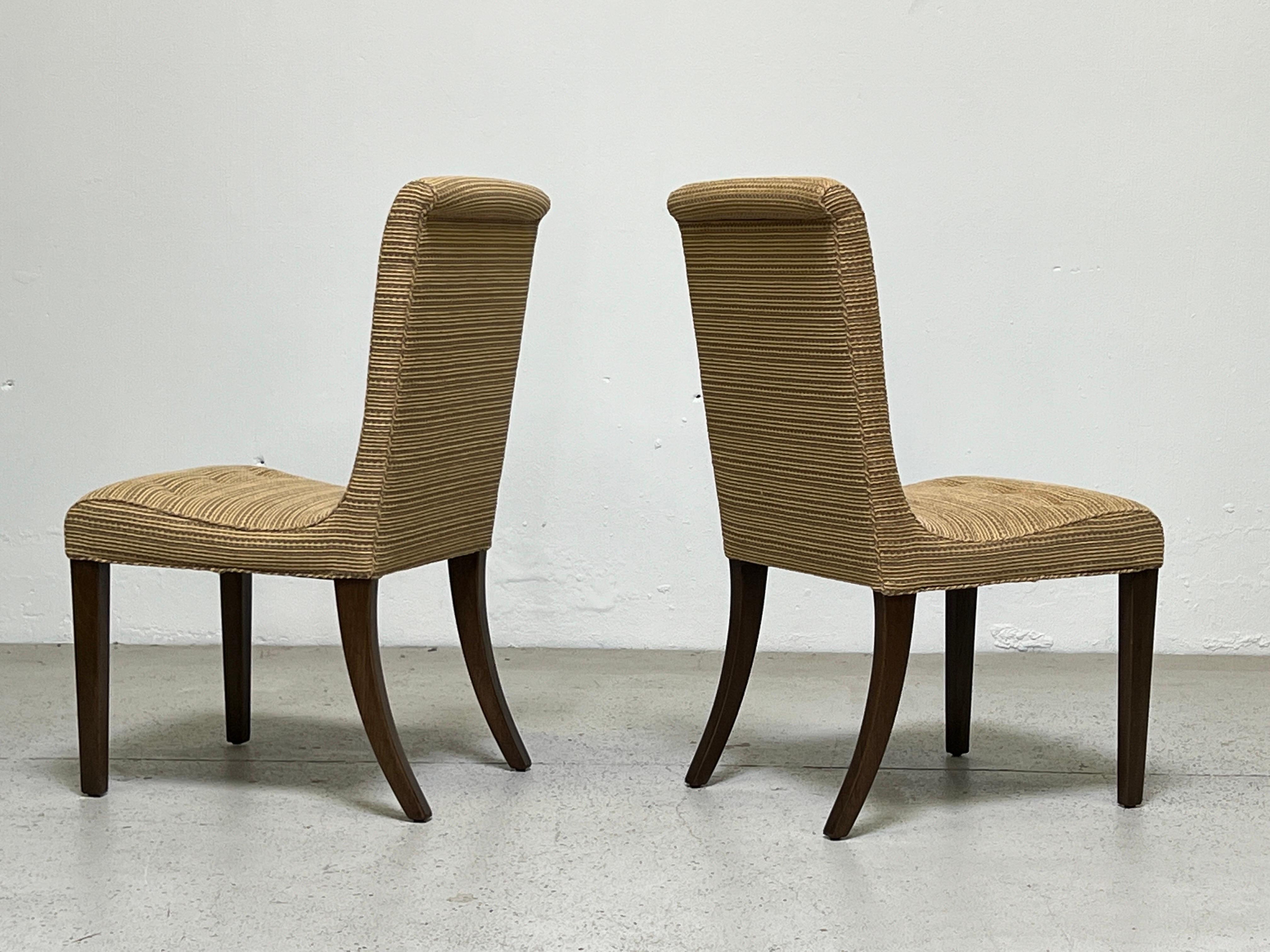 Four Dining Chairs by Edward Wormley for Dunbar For Sale 1