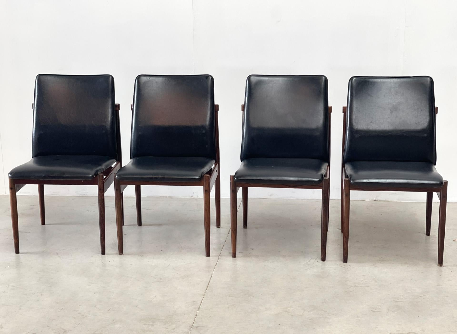 Four dining chairs by Inger Klingenberg for Fristho 1