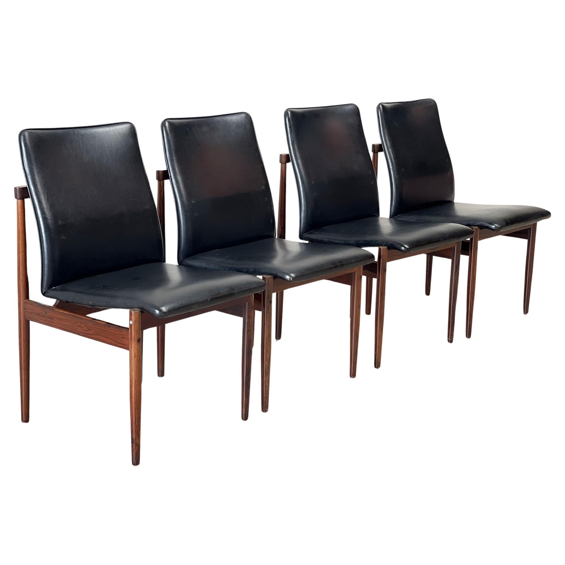 Four dining chairs by Inger Klingenberg for Fristho