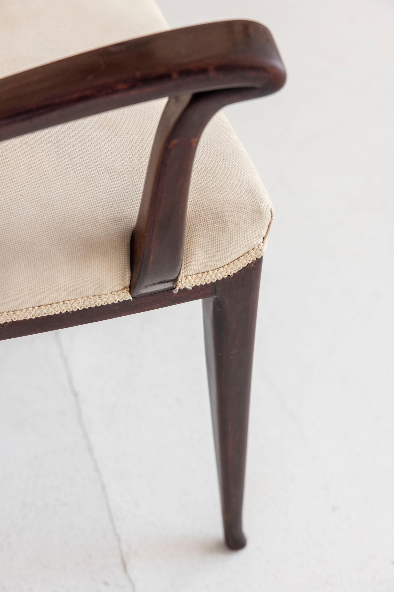 Four dining chairs by Osvaldo Borsani for Arredamenti Borsani. published For Sale 3