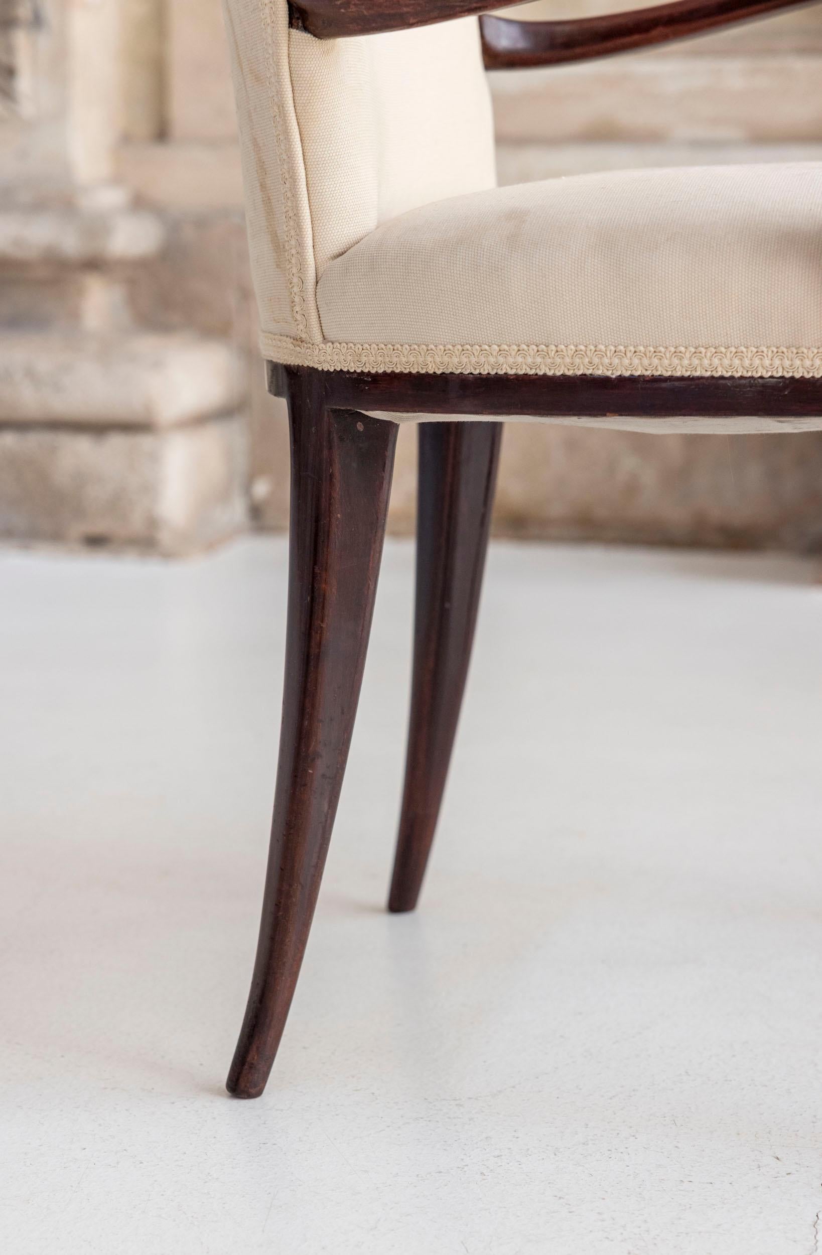 Four dining chairs by Osvaldo Borsani for Arredamenti Borsani. published For Sale 5