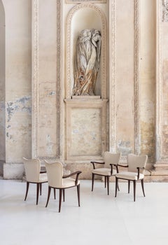 Quatre chaises de salle à manger d'Osvaldo Borsani pour Arredamenti Borsani, publiées