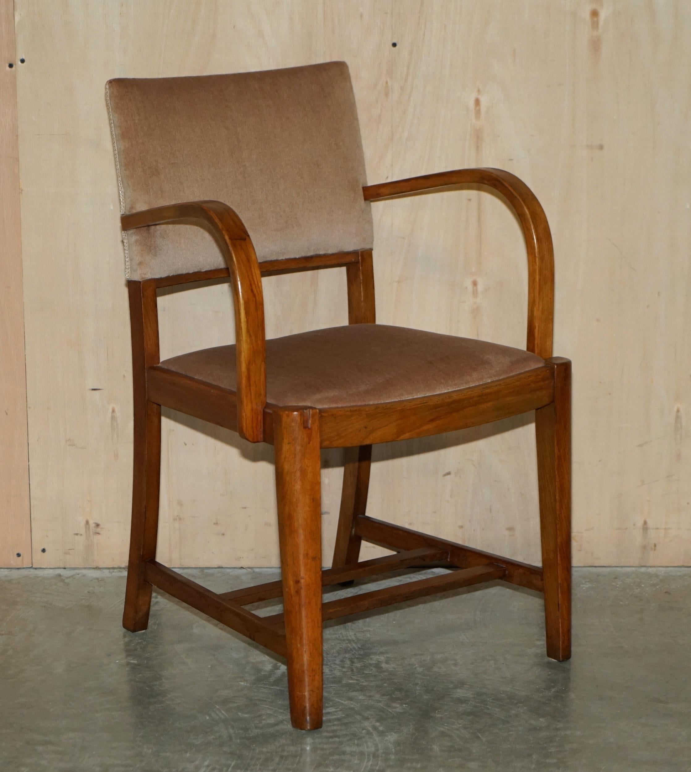 Art Deco Four Dining Chairs from Rms Queen Mary ii Cunard White Star Liner Cruise Ship For Sale
