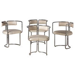 Vintage Four Dining Room Armchairs, Italy, 1970