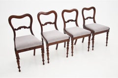 Four Dining Room Chairs in Eclectic Style, Scandinavia, 1860s