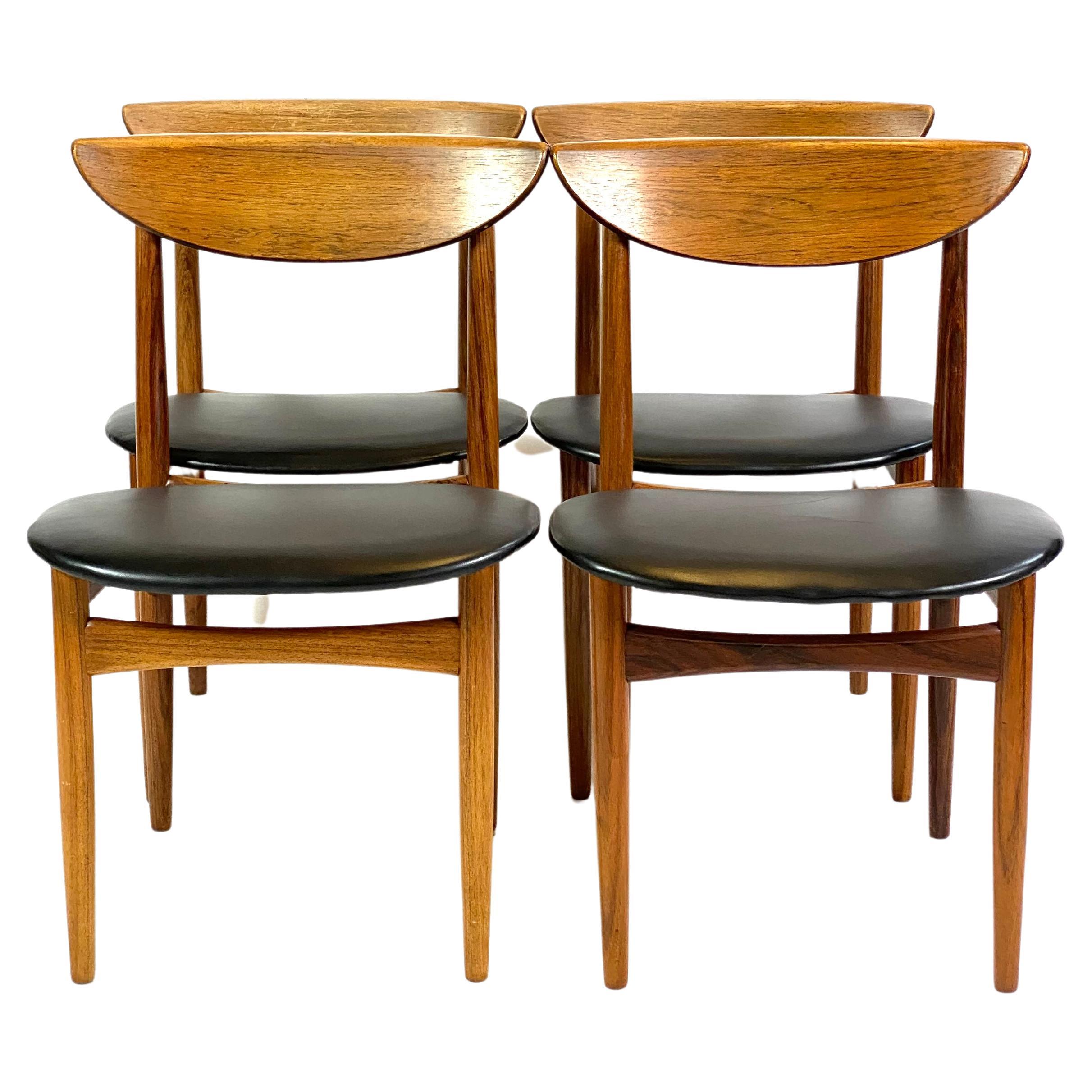 Four Dining Room Chairs in Rosewood of Danish Design, 1960s