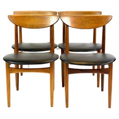 Scandinavian Modern Four Dining Room Chairs in Rosewood of Danish Design, 1960s