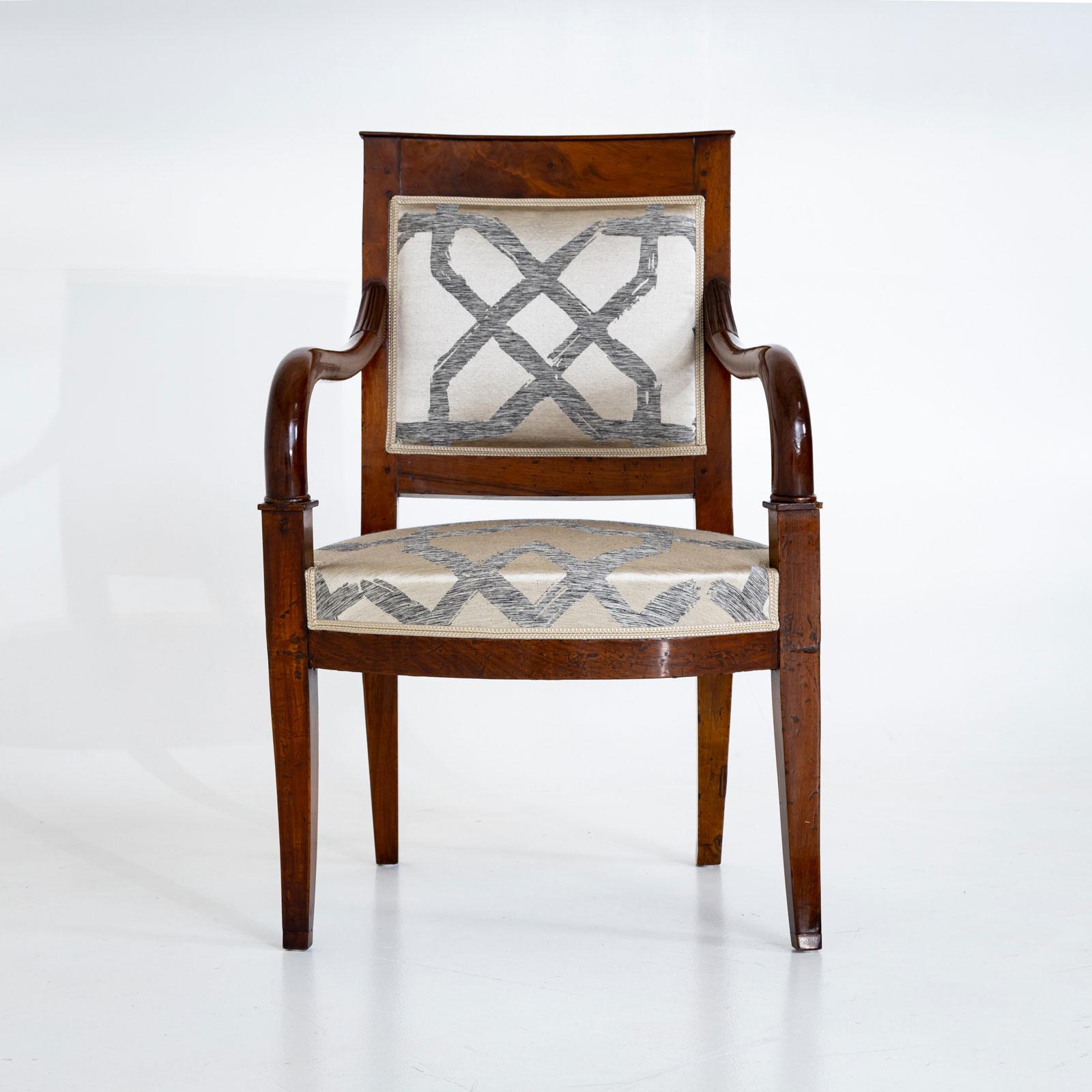 Four Directoire Armchairs, France, early 19th Century For Sale 4