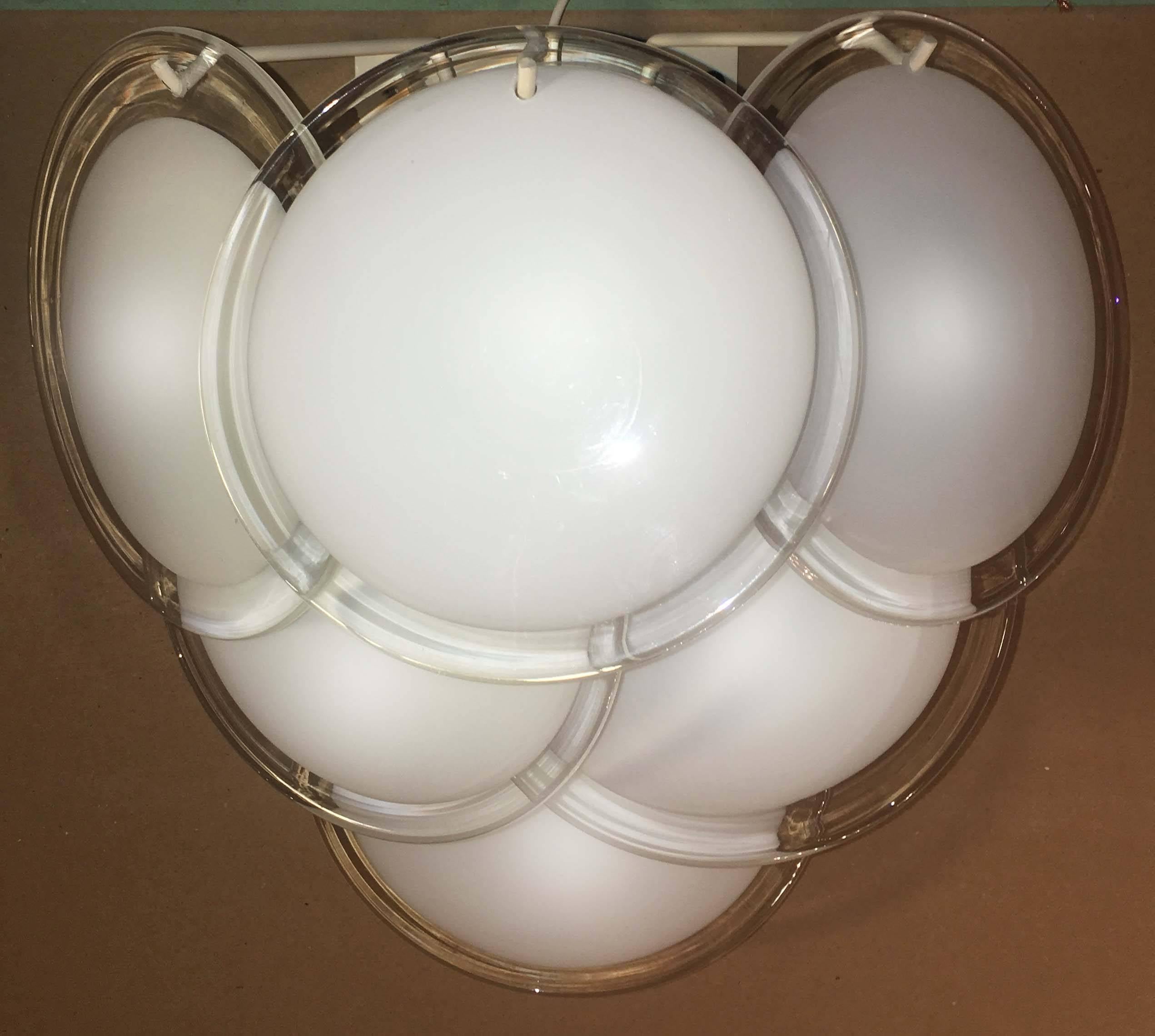 Four Disc Sconces by Vistosi, Murano, 1970s In Excellent Condition In Budapest, HU