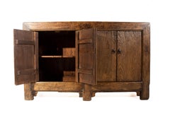 Four Door Antique French Server, Brown