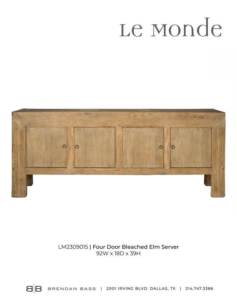 Four Door Bleached Elm Server 5