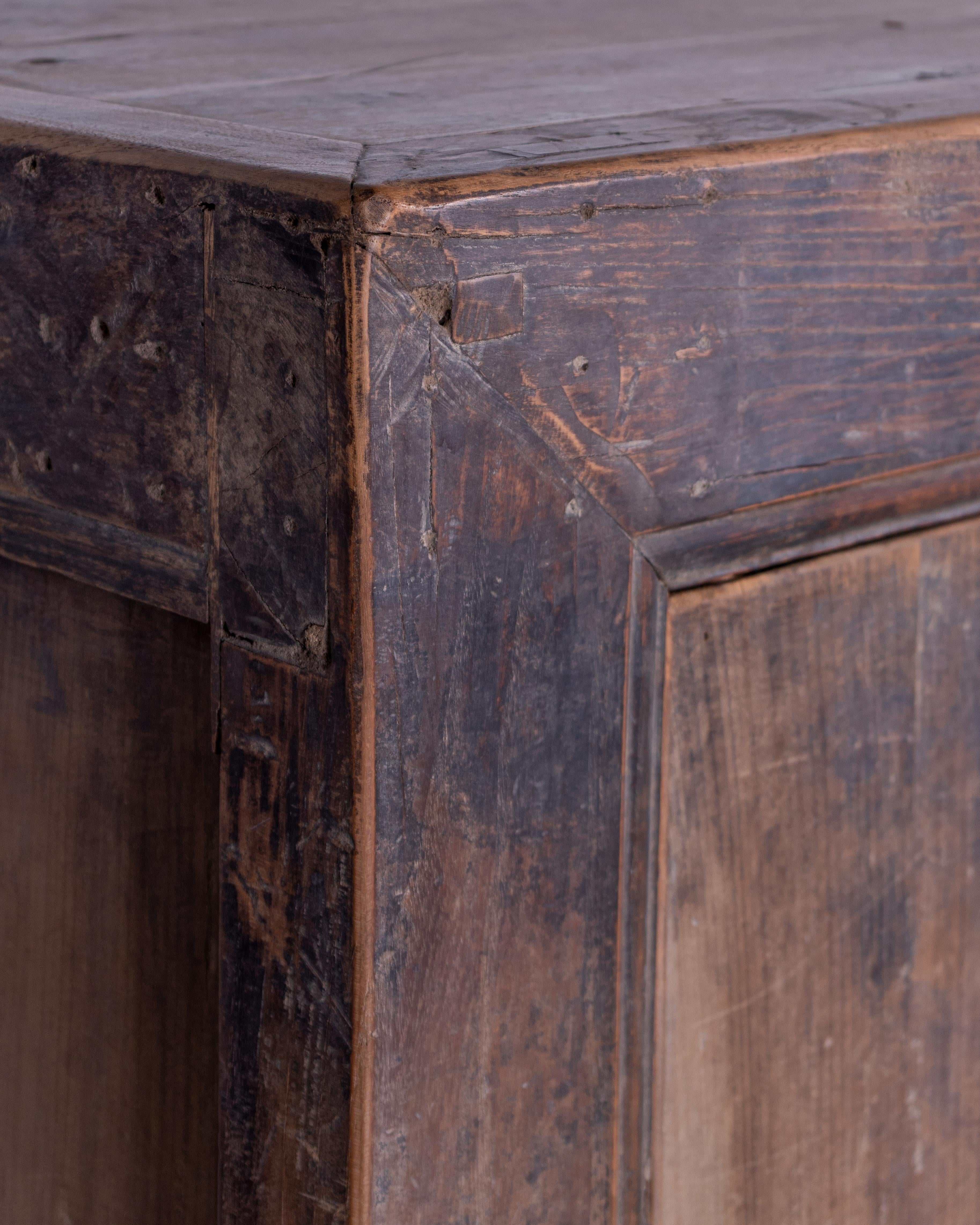 Four Door Bleached Elm Server In Good Condition In Dallas, TX