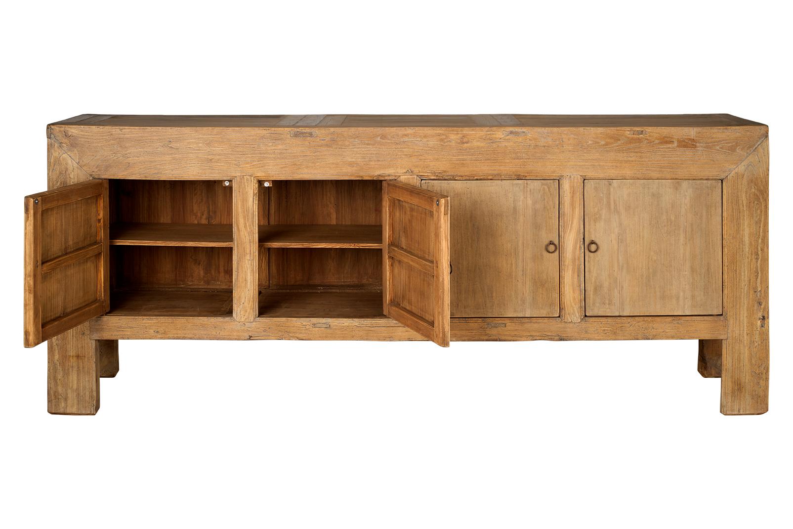 20th Century Four Door Bleached Elm Server  For Sale