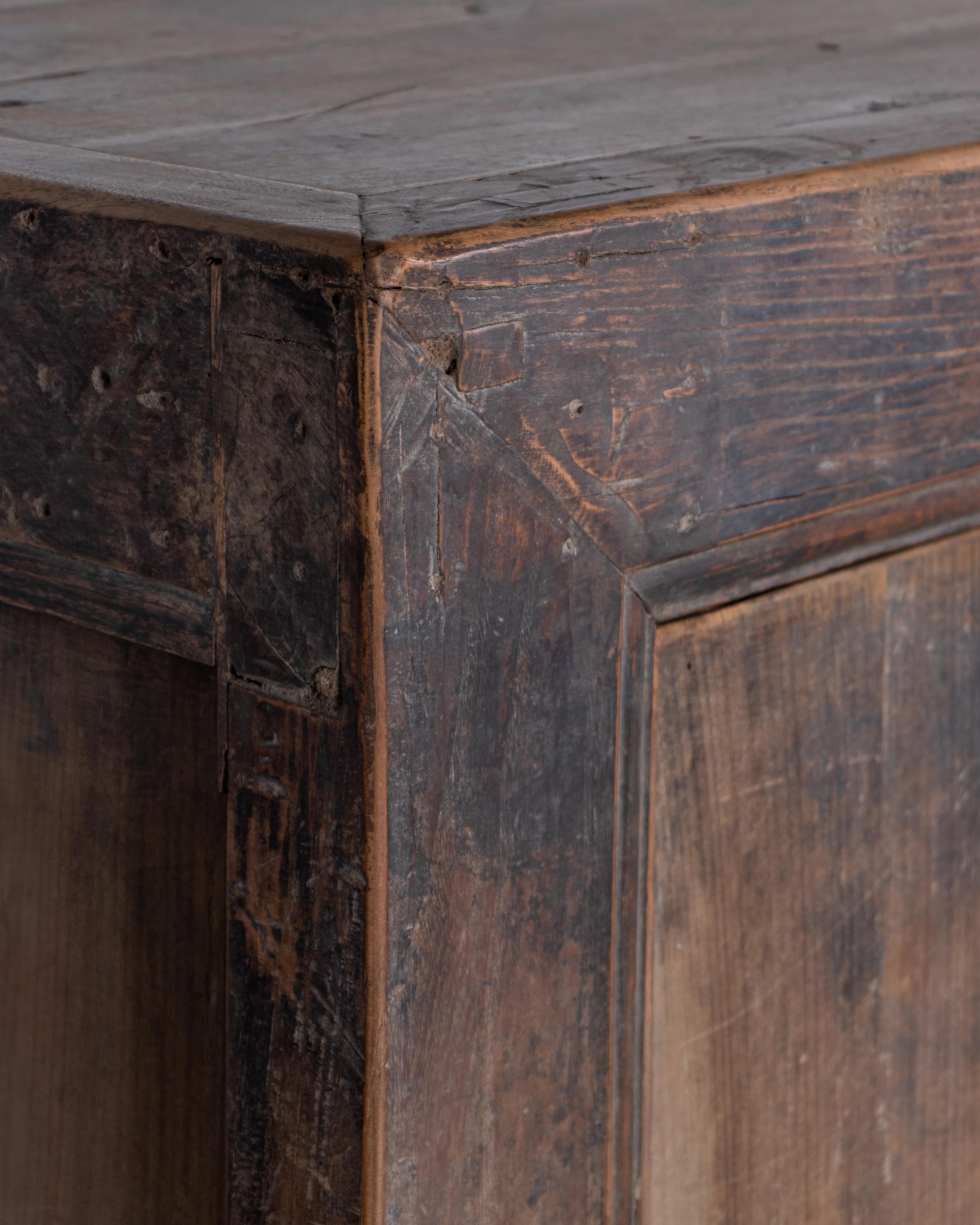 Patinated Four Door Bleached Server