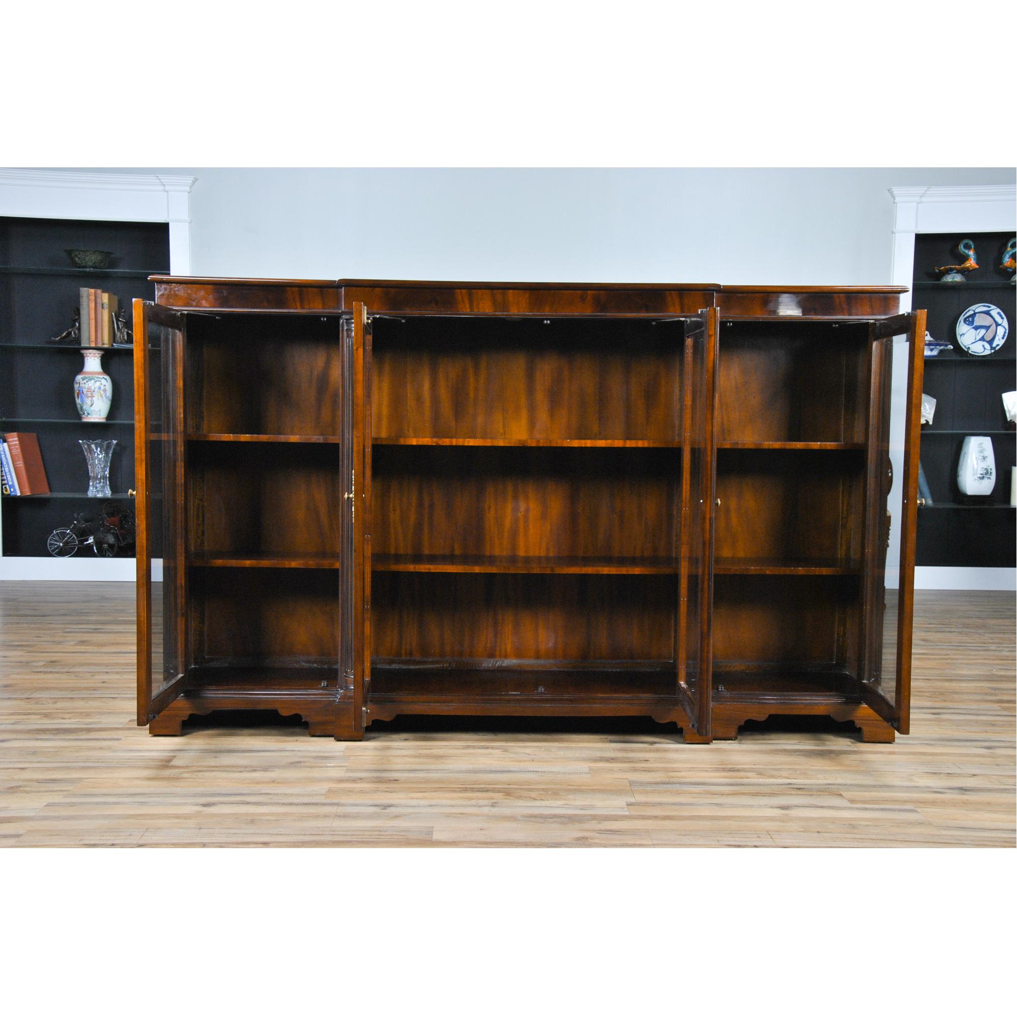 Chippendale Four Door Bookcase For Sale