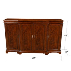 Four Door Bookcase with Wooden Doors