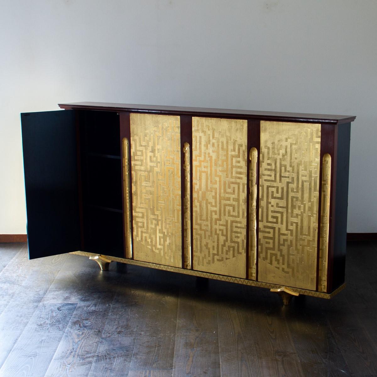 Four-Door Cabinet in the Manner of Eugene Printz For Sale 1