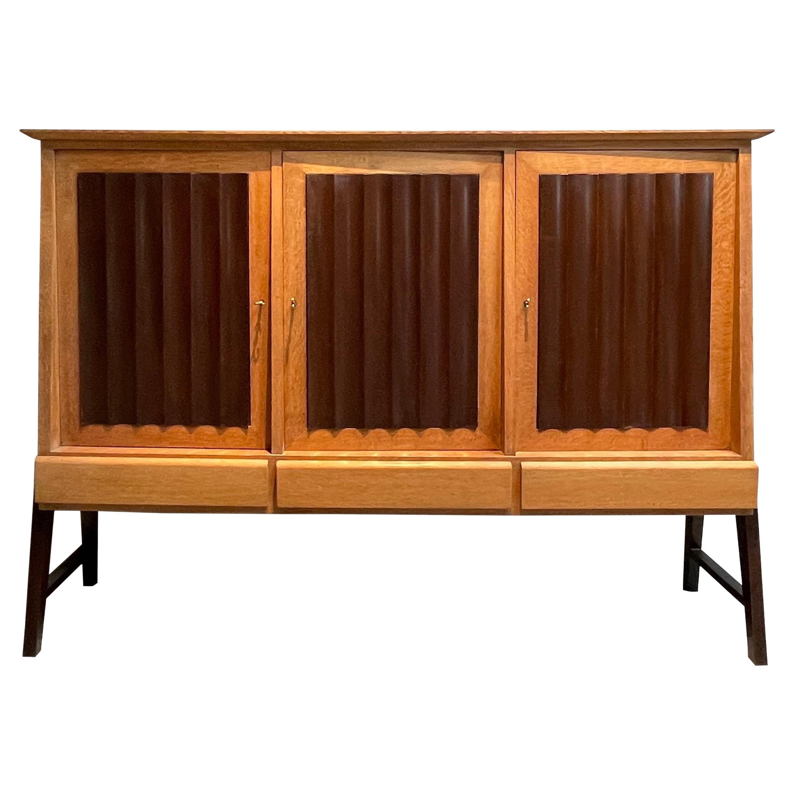 Four Door Credenza by Designer Andre Mott, France, 1950s