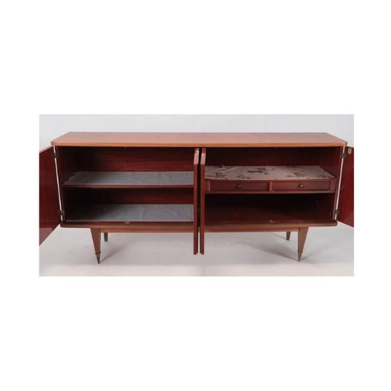 Mid-20th Century Four-Door French Bleached Mahogany Sideboard For Sale