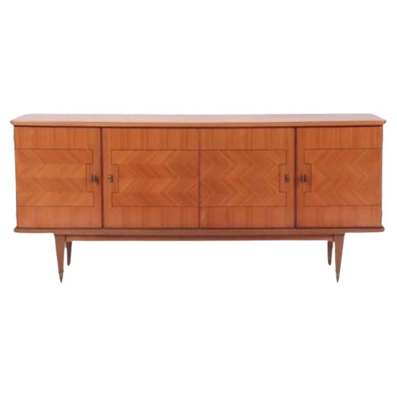 Französisches Sideboard aus gebleichtem Mahagoni mit vier Türen im Angebot