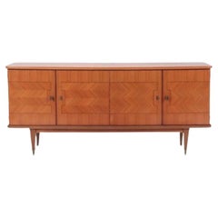 Vintage Four-Door French Bleached Mahogany Sideboard