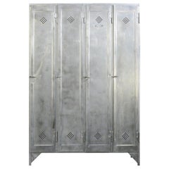 Four Door Industrial Lockers by Otto Kind, circa 1920s