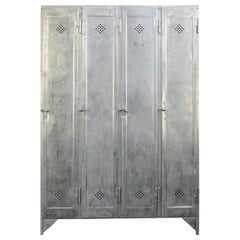 Antique Four-Door Industrial Lockers by Otto Kind, circa 1920s