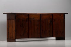 Aparador de pino de cuatro puertas al estilo de Maison Regain, Francia, década de 1960