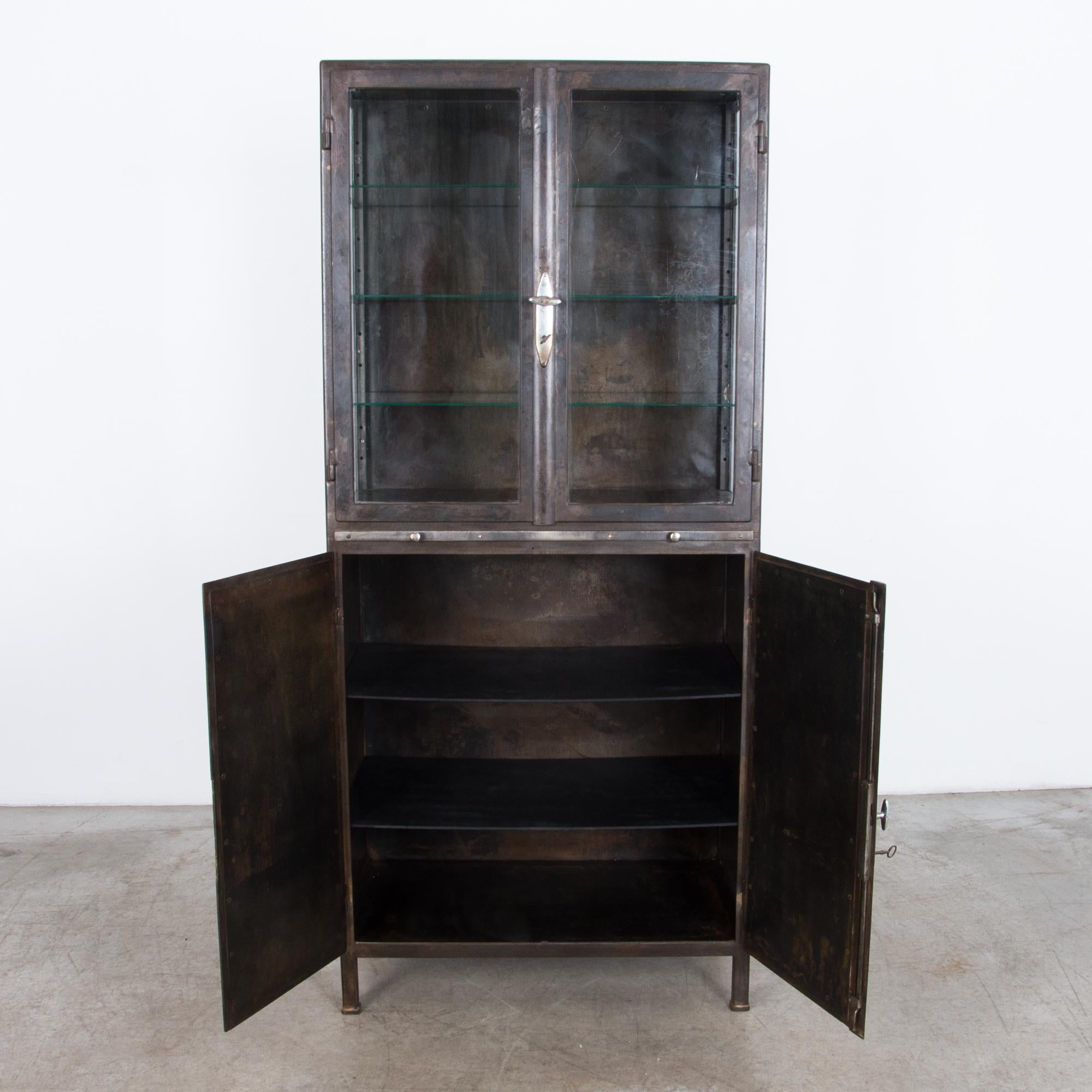 Mid-20th Century Four Door Polished Industrial Cabinet
