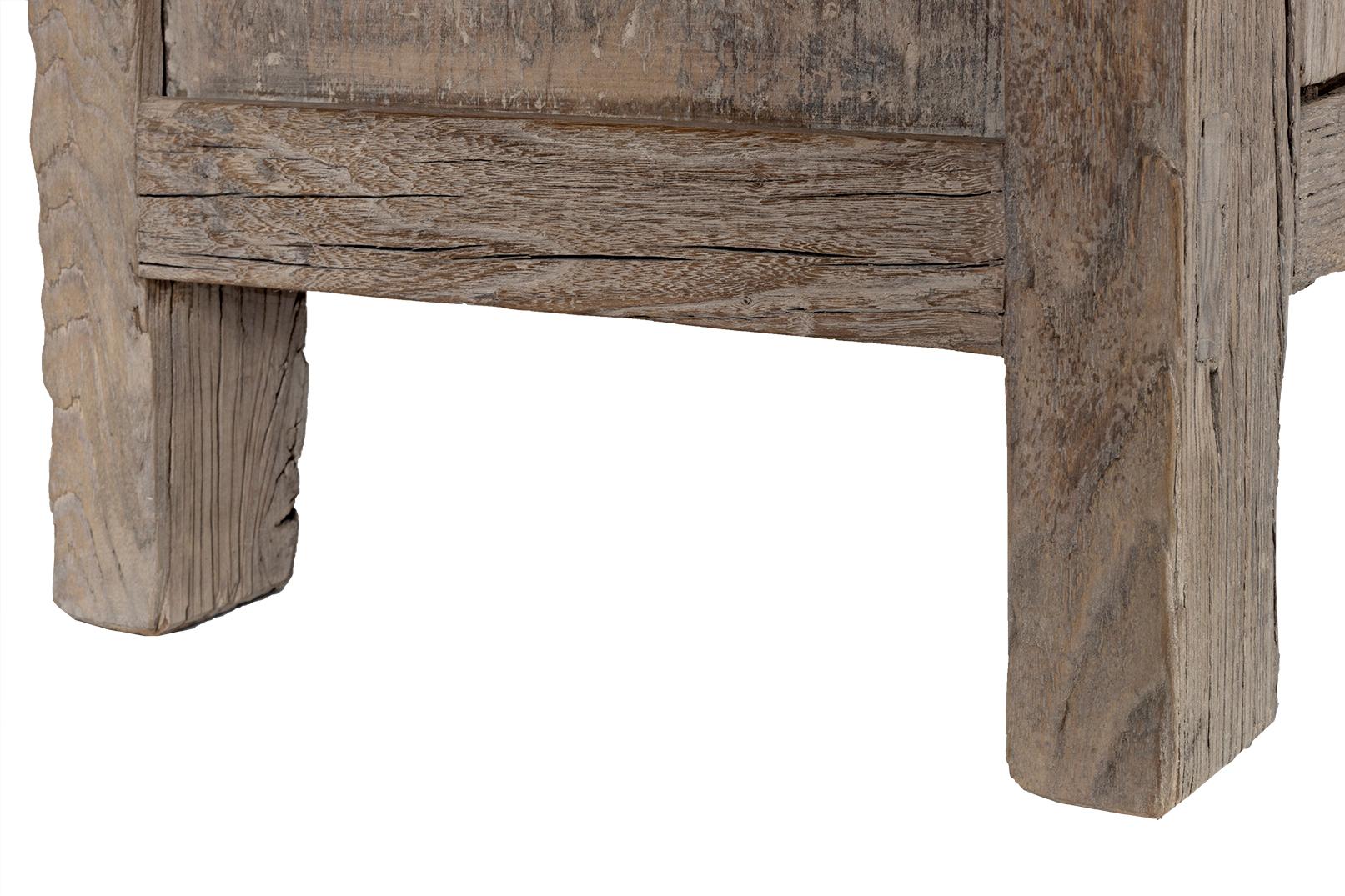 Four Door Reclaimed Elm Server For Sale 1