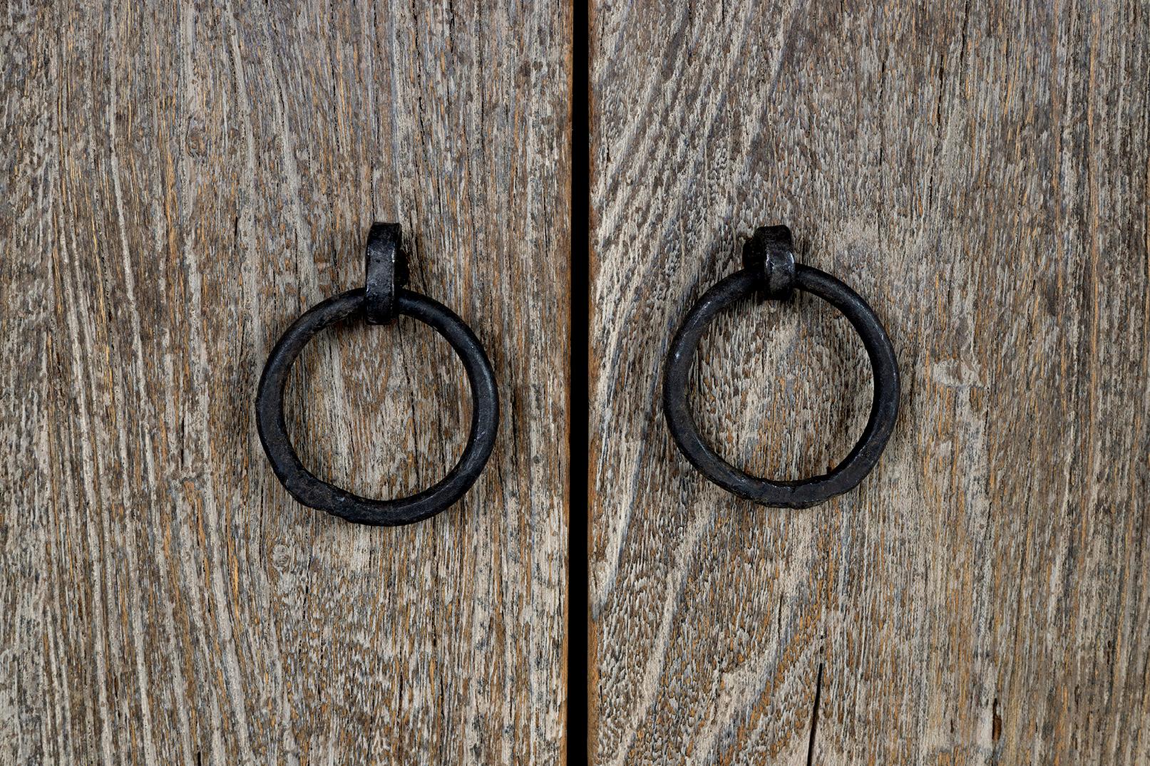 Four Door Reclaimed Elm Server For Sale 2