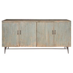 Four Door Reeded Server in Original Paint Patina