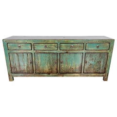 Four Door Server in Original Paint Patina with Lacquer Overglaze