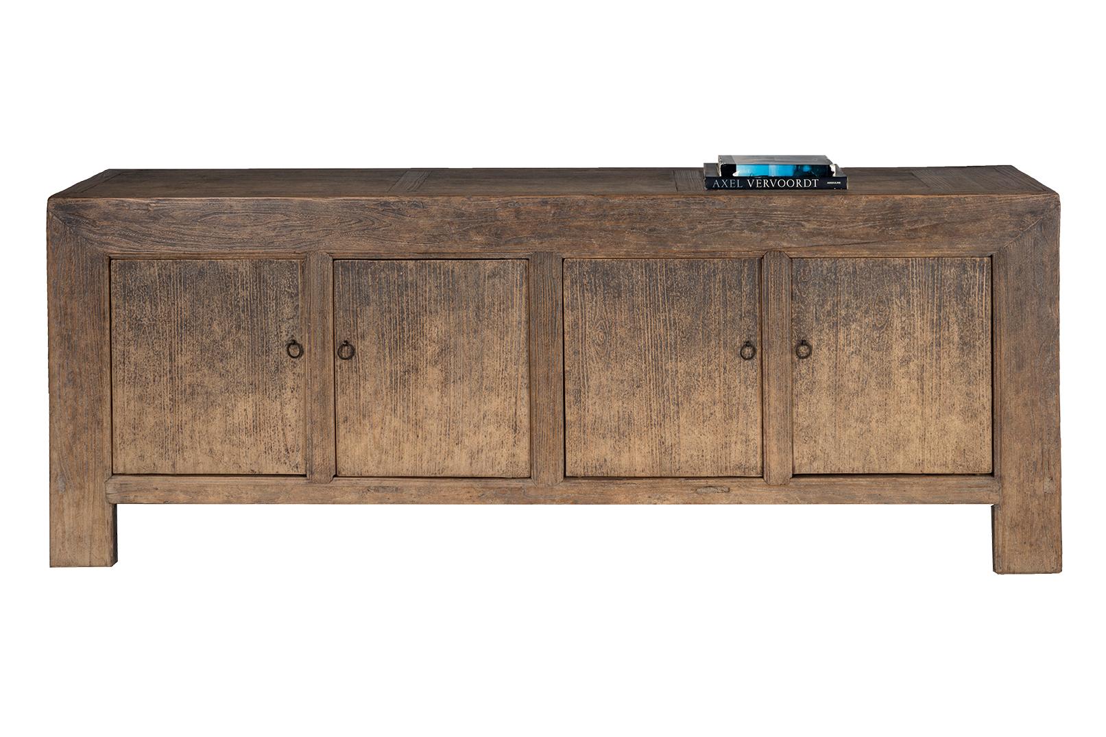 Organique Serveur à quatre portes en orme récupéré patine originale en vente