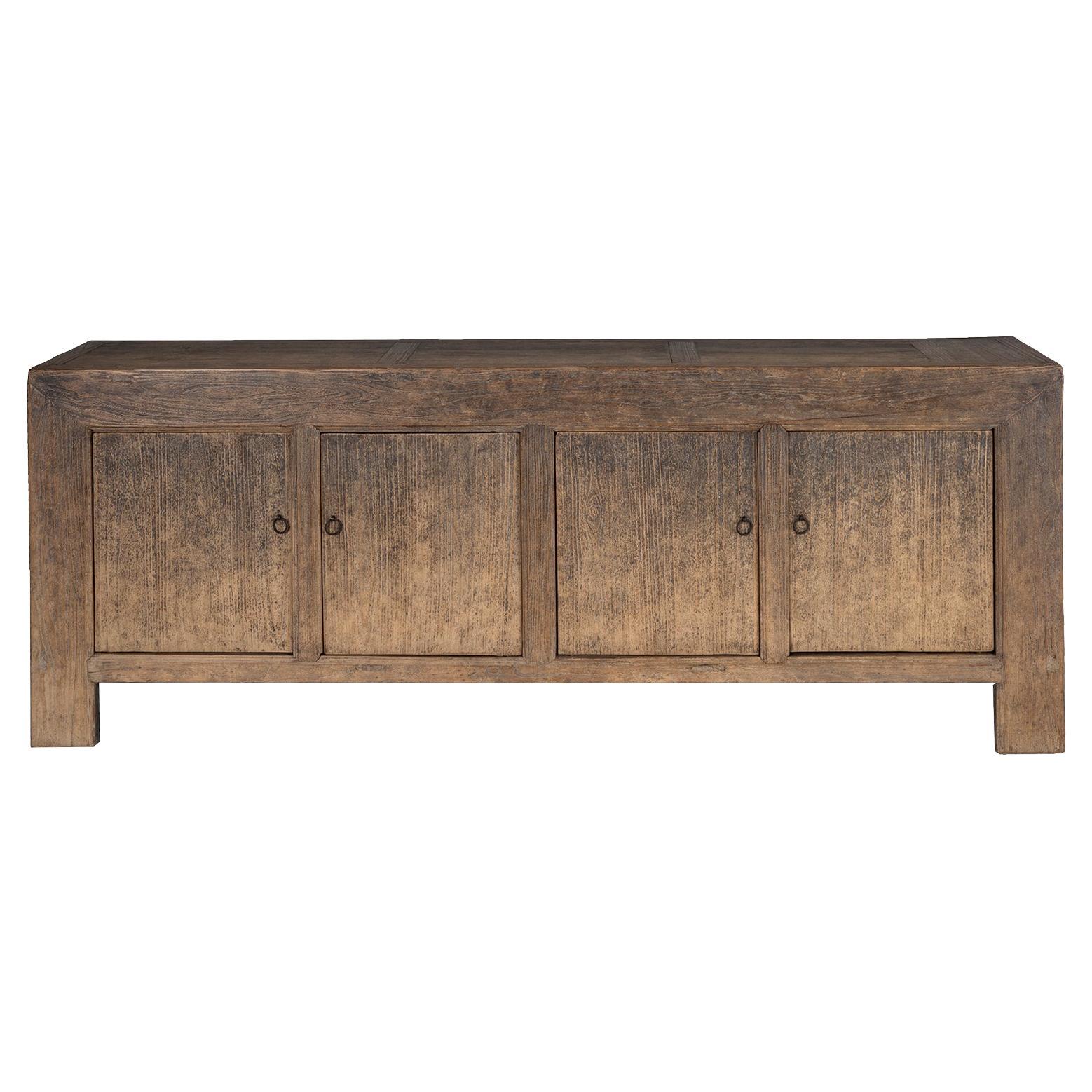 Four Door Server in Reclaimed Elm Original Patina