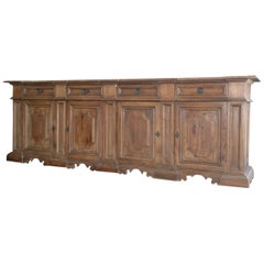 Four-Door Tuscan Walnut Credenza