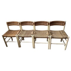Cuatro sillas "Dordoña" de Charlotte Perriand/Robert Sentou, Francia, años 50