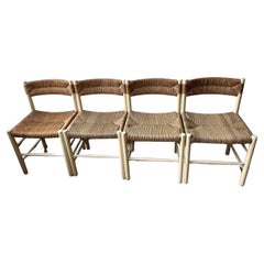 Four "Dordogne " chairs by Charlotte Perriand/Robert Sentou, France, 1950's
