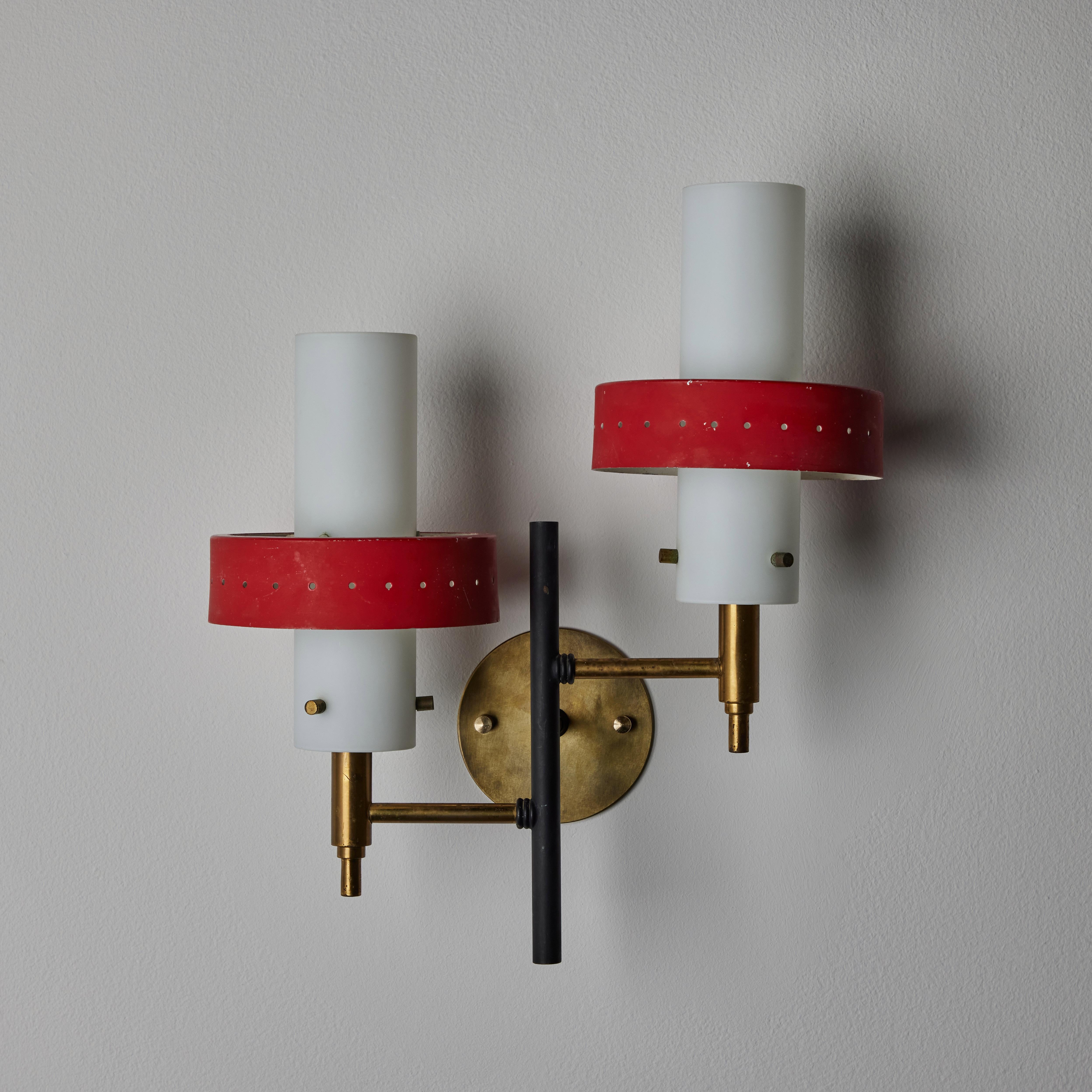 Mid-20th Century Double Arm Sconces by Stilnovo For Sale