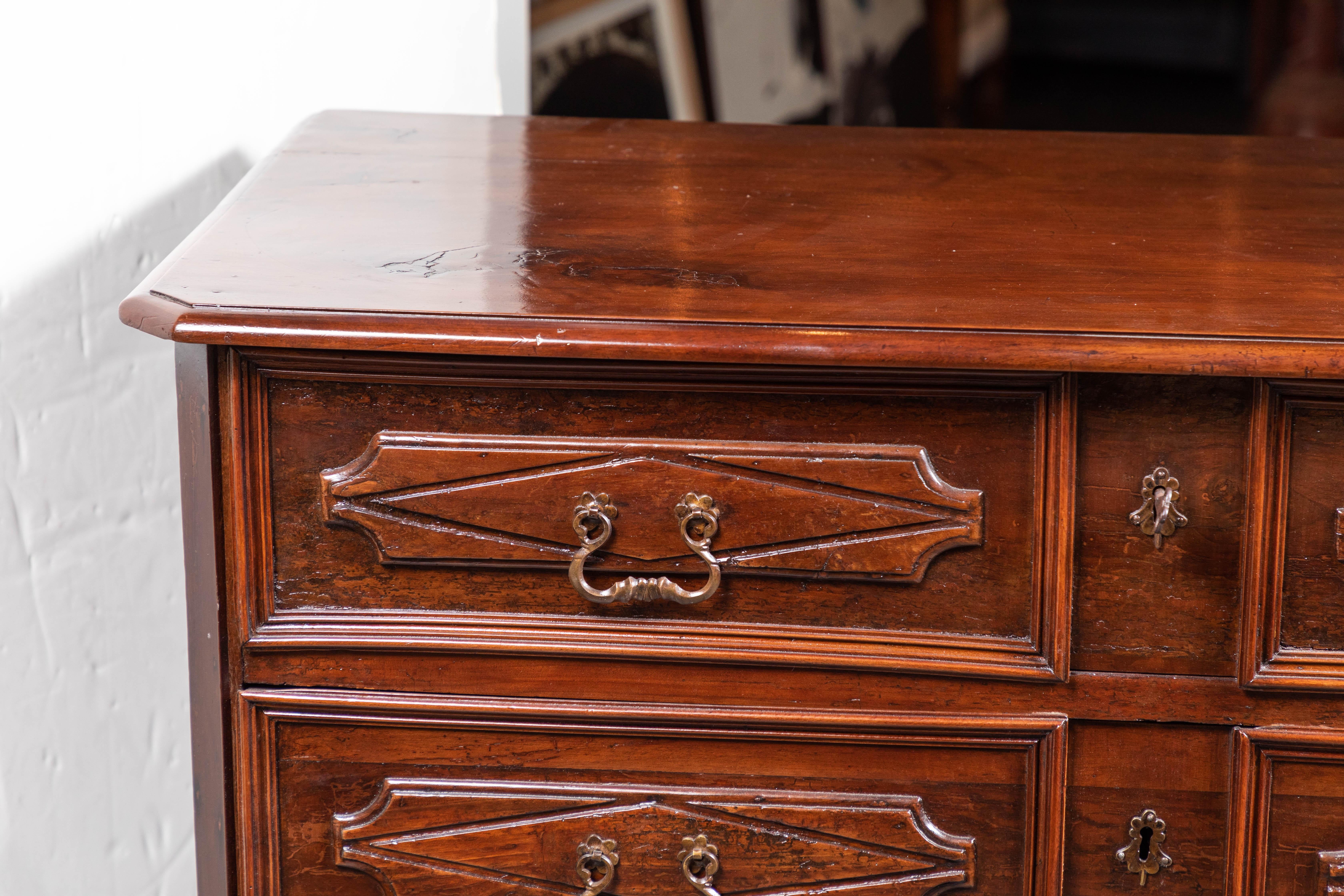 Hand-Carved Four-Drawer, Antique Tuscan Commode