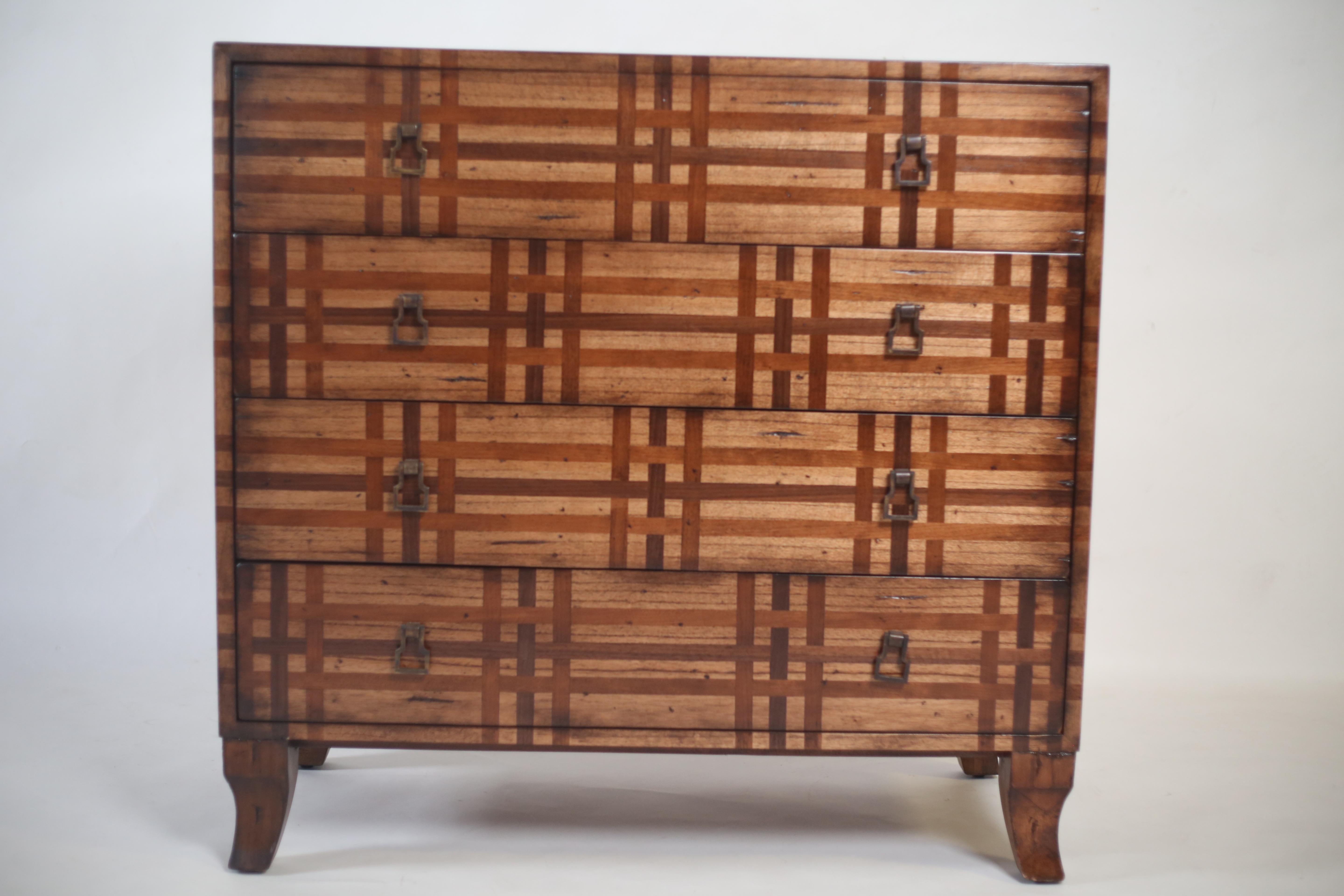 Hand-Carved Four-Drawer Chest For Sale