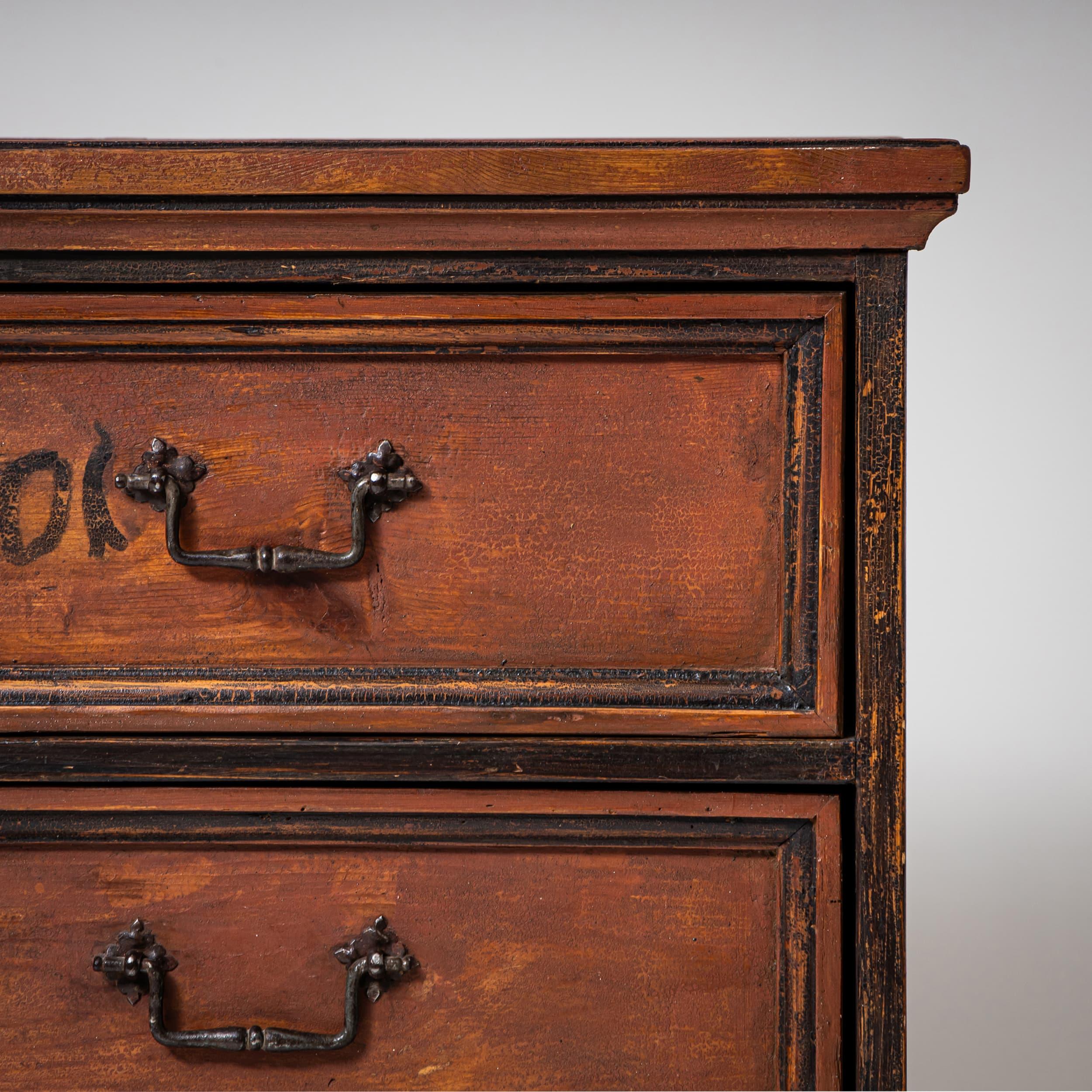 Baroque Four-Drawer Chest, Late 18th Century, Germany For Sale
