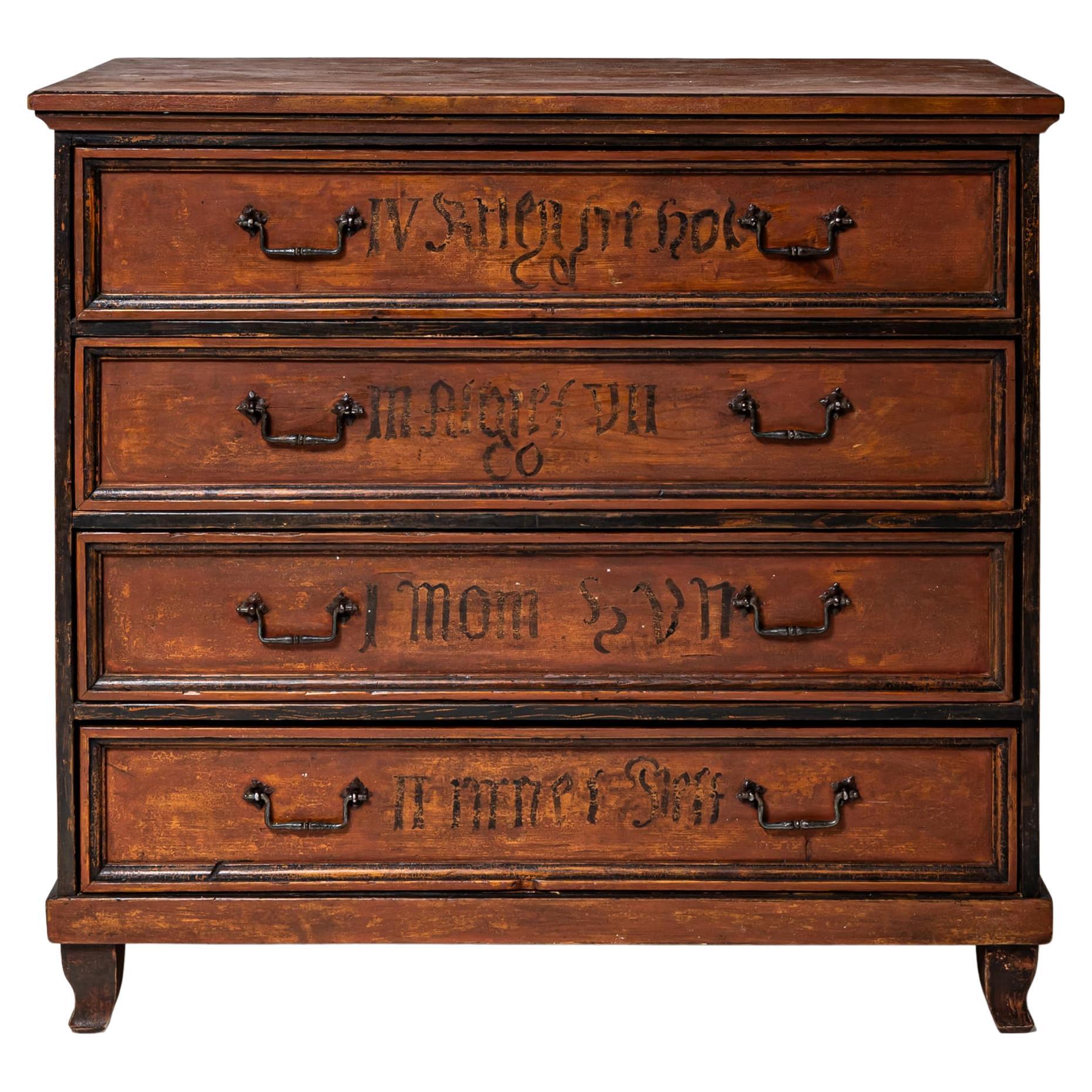 Four-Drawer Chest, Late 18th Century, Germany For Sale