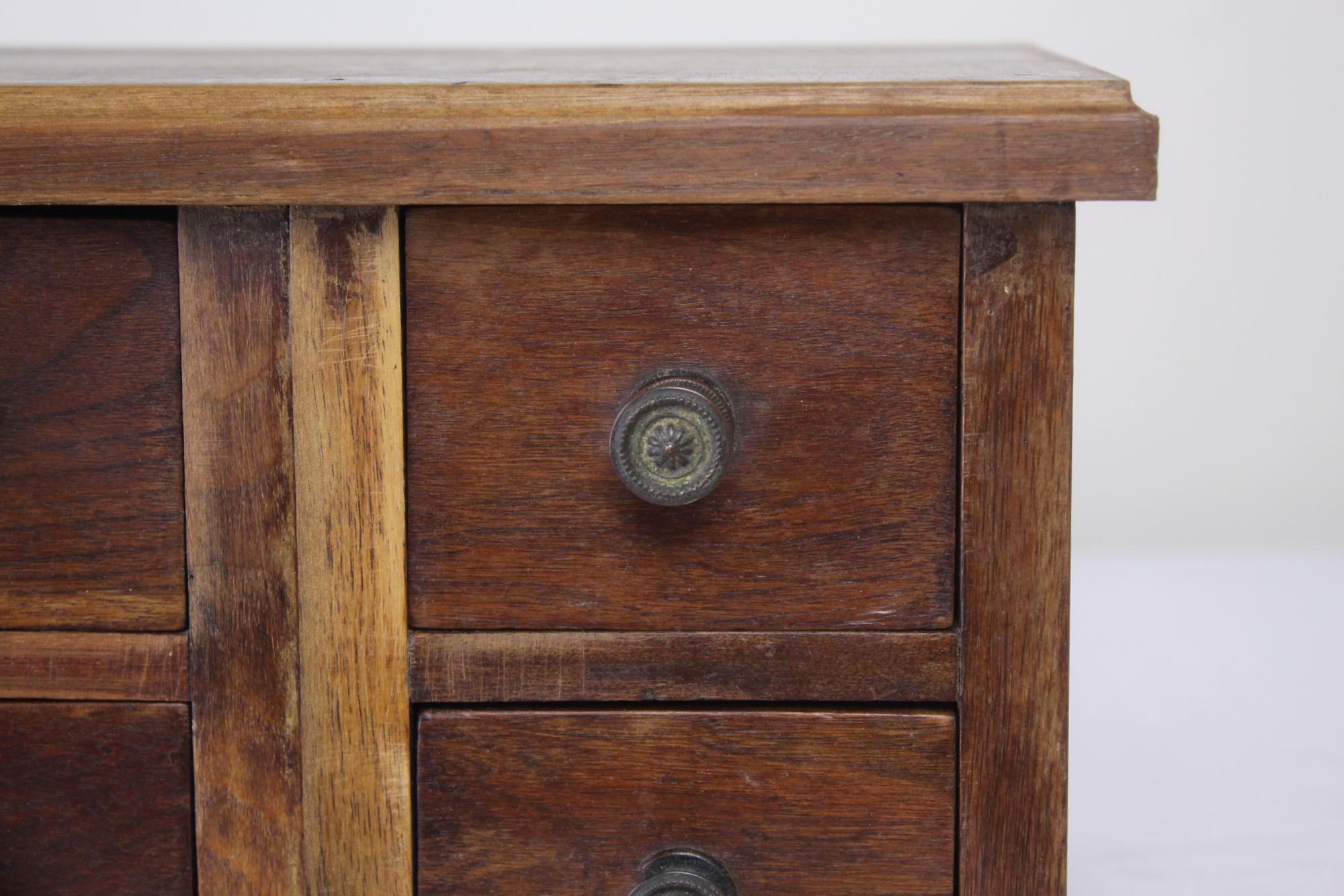 Mid-20th Century Four-Drawer English Oak Box For Sale