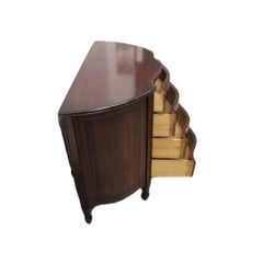 Four Drawer Federal Style Chest Mahogany w/ Brass Pulls