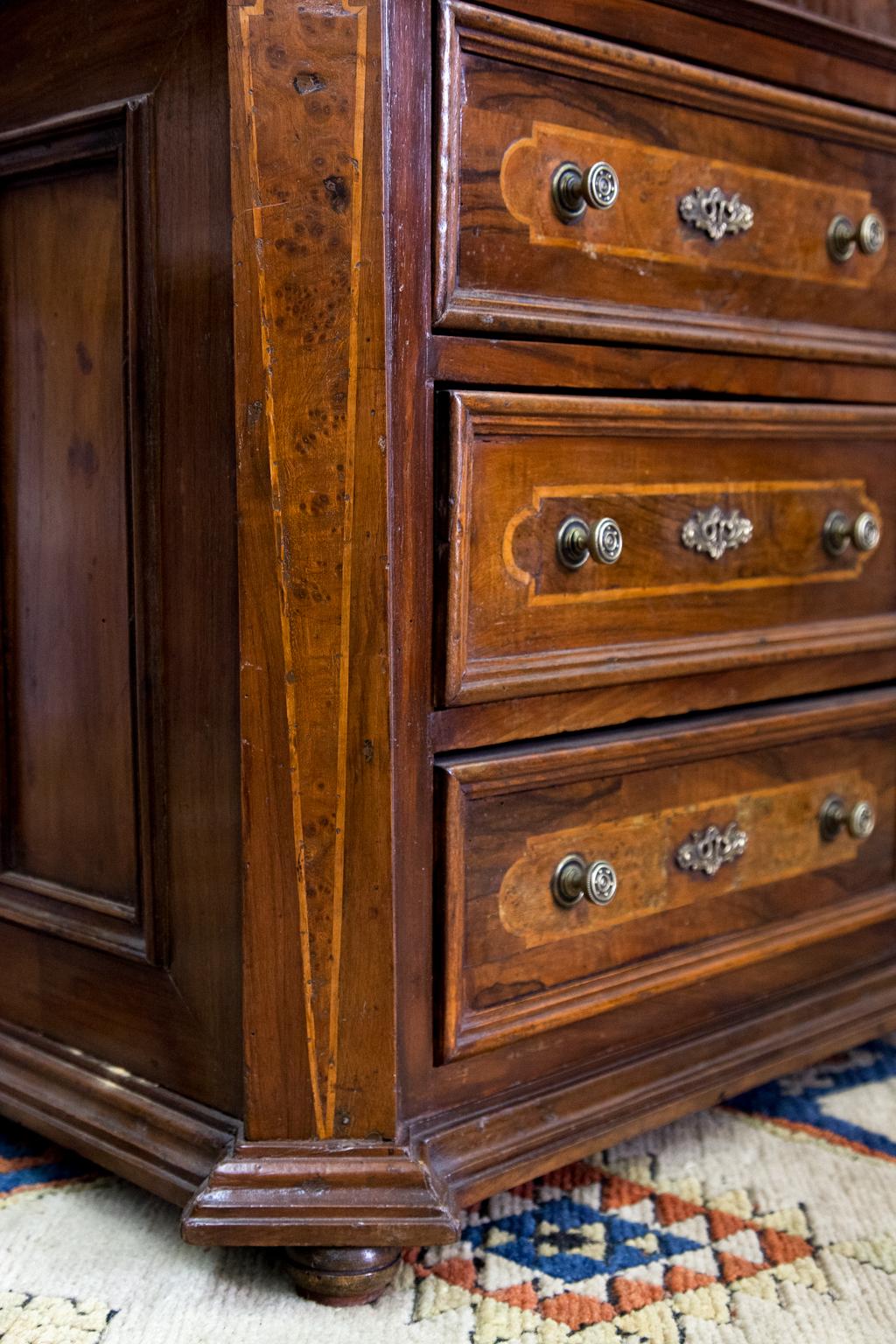 Mid-19th Century Four Drawer Inlaid French Chest For Sale