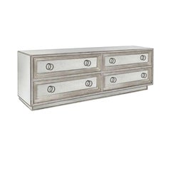 Four Drawer Mirror and Silver Leaf Dresser